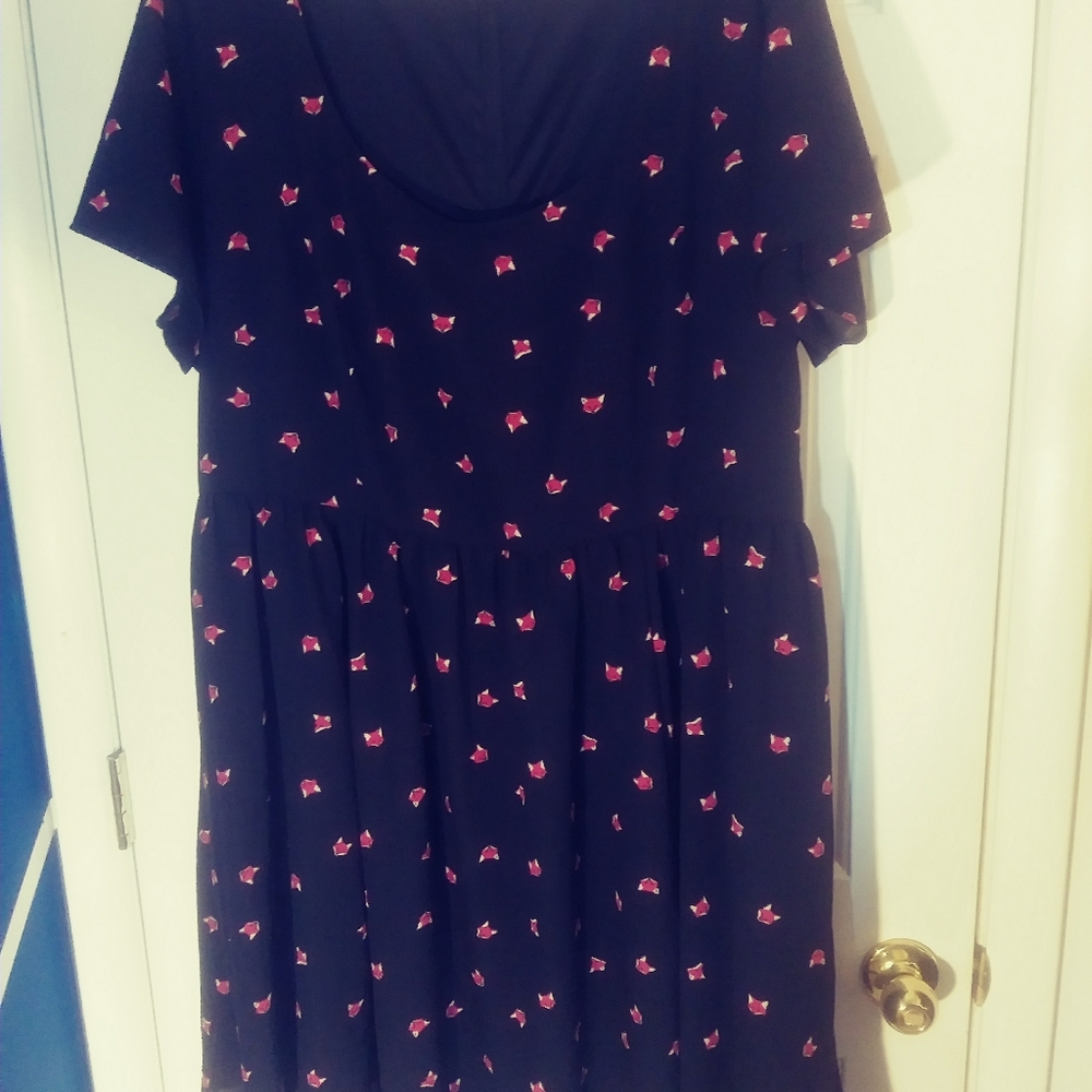 Fox print skater dress